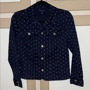 Charter Club Navy Polka Dot Women's Jacket